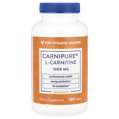 The Vitamin Shoppe, Carnipure® L-Carnitine, 1,000 mg, 100 Tablets