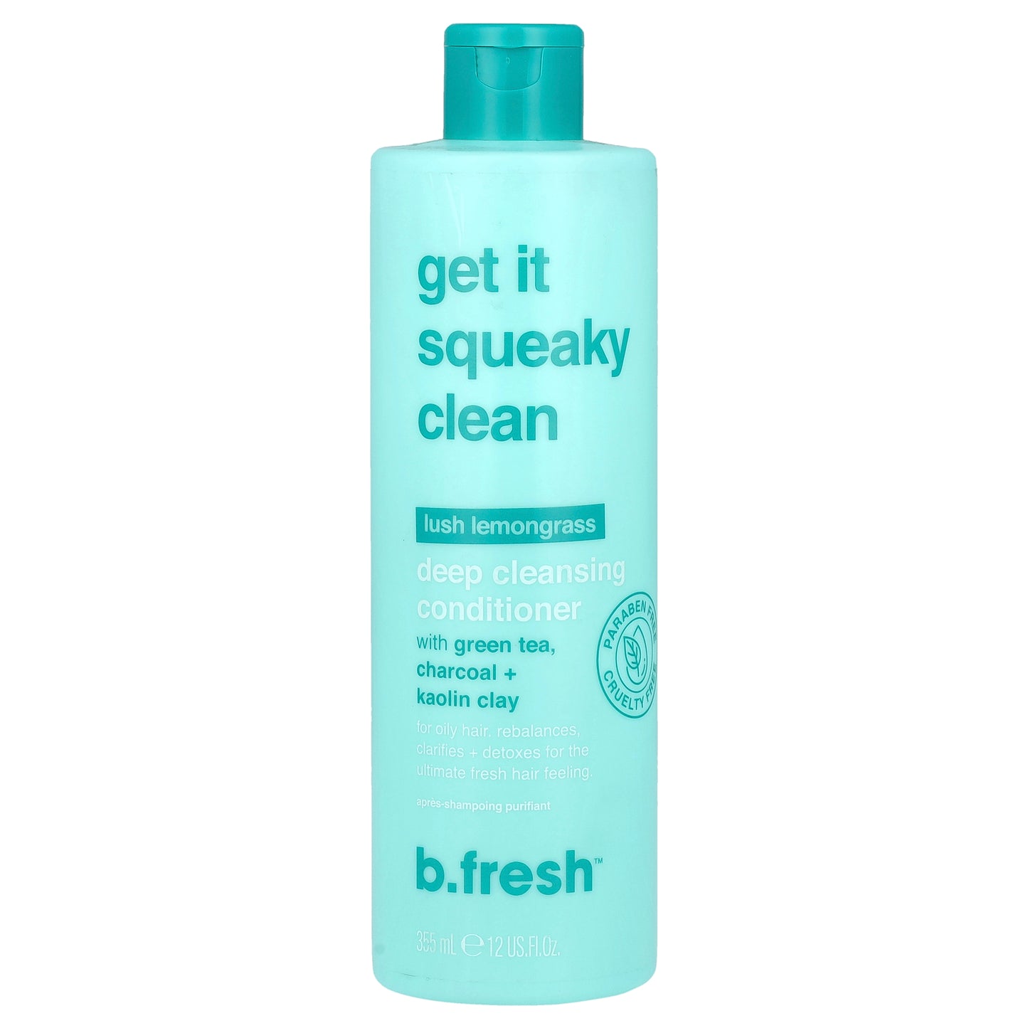 b.fresh, Get It Squeaky Clean, Deep Cleansing Conditioner, For Oily Hair, Lush Lemongrass, 12 fl oz (355 ml)