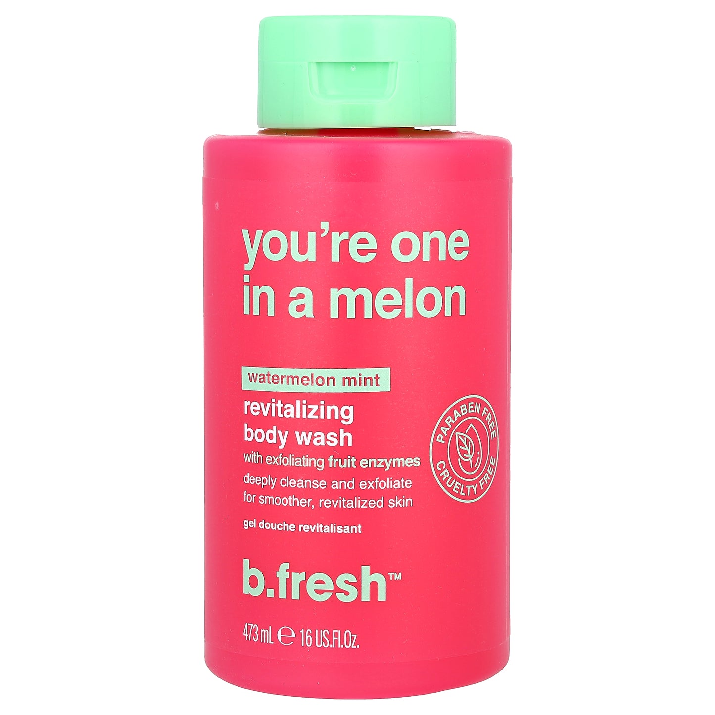 b.fresh, You're One in a Melon, Revitalizing Body Wash, Watermelon Mint, 16 fl oz (473 ml)