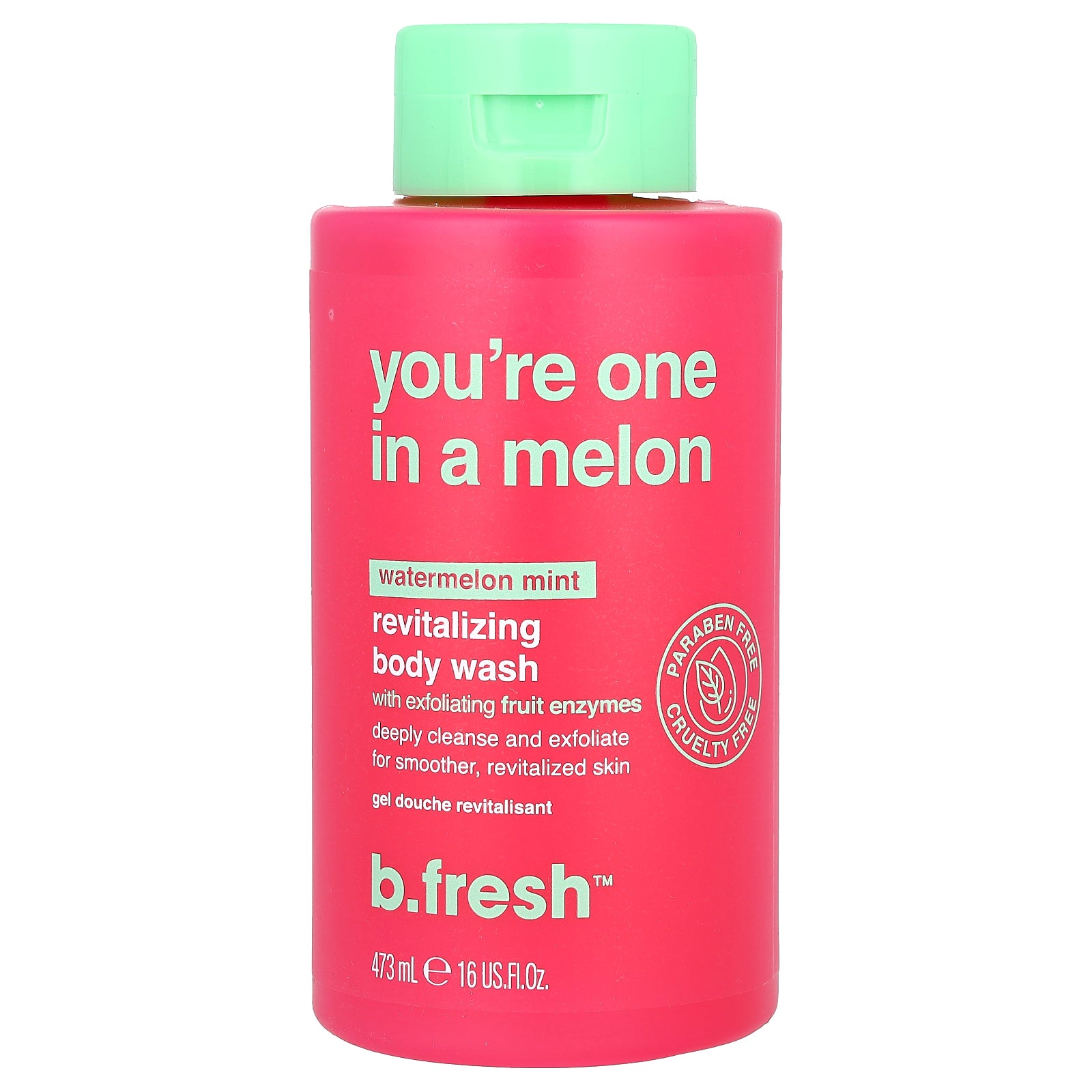 b.fresh, You're One in a Melon, Revitalizing Body Wash, Watermelon Mint, 16 fl oz (473 ml)