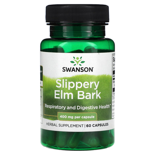 Swanson, Slippery Elm Bark , 400 mg , 60 Capsules