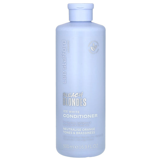 Lee Stafford, Bleach Blondes, Ice White Conditioner, For Bleached, Highlighted & Naturally Dark Blonde Hair, 16.9 fl oz (500 ml)