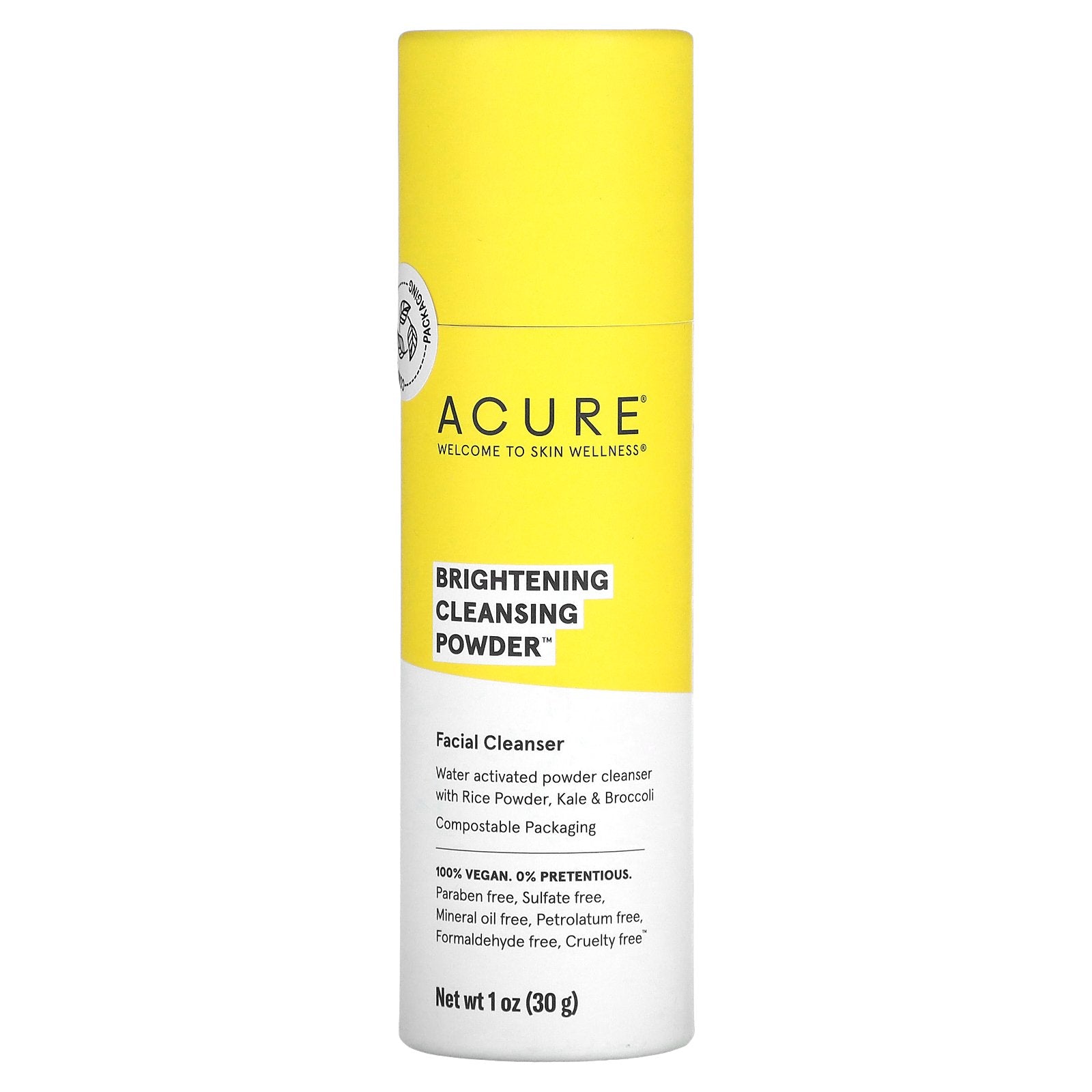 ACURE, Brightening Cleansing Powder, 1 oz (30 g)