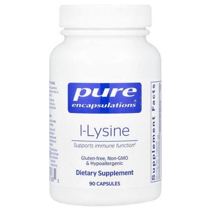 Pure Encapsulations, L-Lysine, 90 Capsules (500 mg per Capsule)