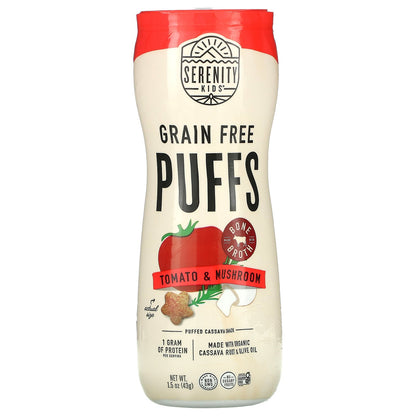 Serenity Kids, Grain Free Puffs, Tomato & Mushroom, 1.5 oz (43 g)