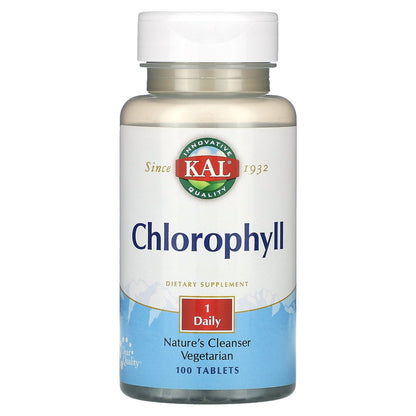 KAL, Chlorophyll, 100 Tablets