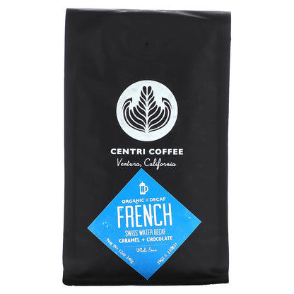 Centri Coffee, Centri Coffee, Organic French, Whole Bean, Decaf, 12 oz (340 g)
