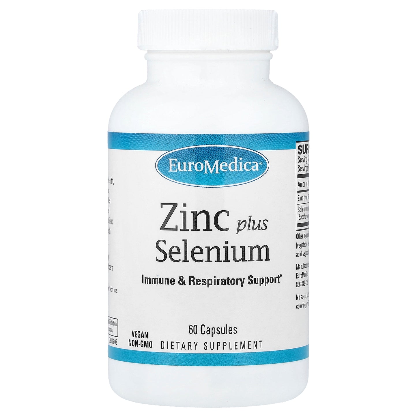 EuroMedica, Zinc Plus Selenium, 60 Capsules