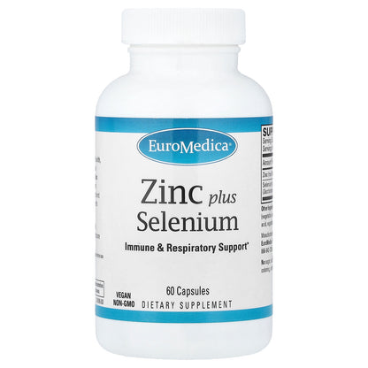 EuroMedica, Zinc Plus Selenium, 60 Capsules
