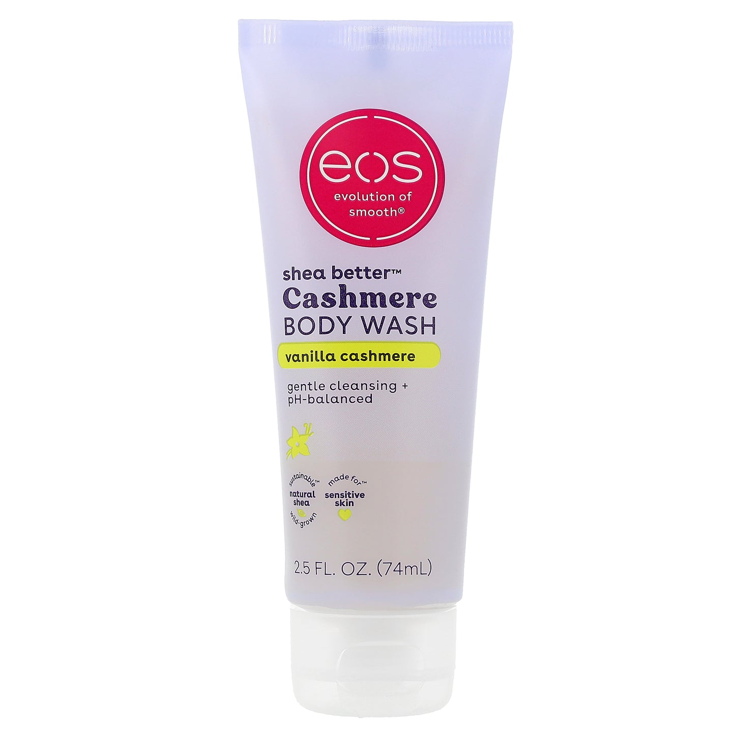 EOS, Shea Better™, Cashmere Body Wash, Vanilla Cashmere, 2.5 fl oz (74 ml)