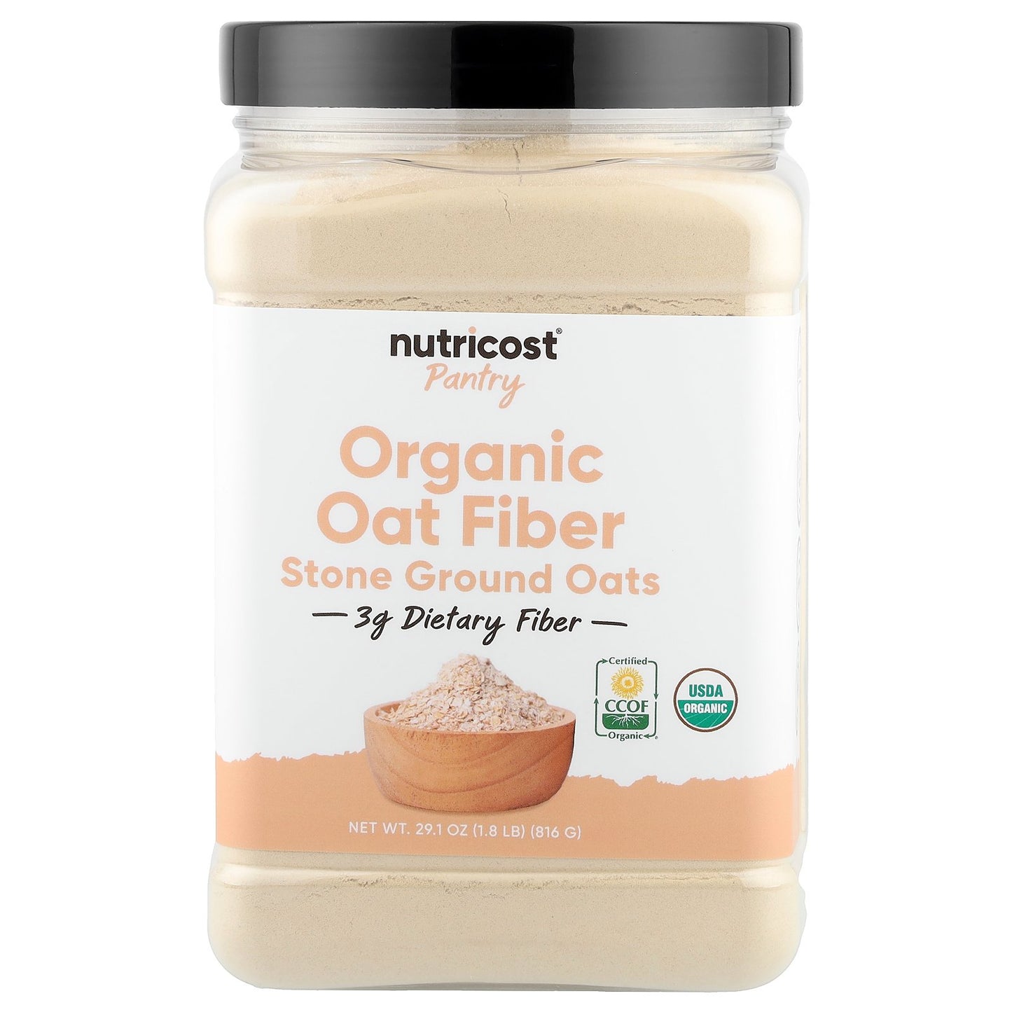 Nutricost, Pantry, Organic Oat Fiber, 29.1 oz (816 g)