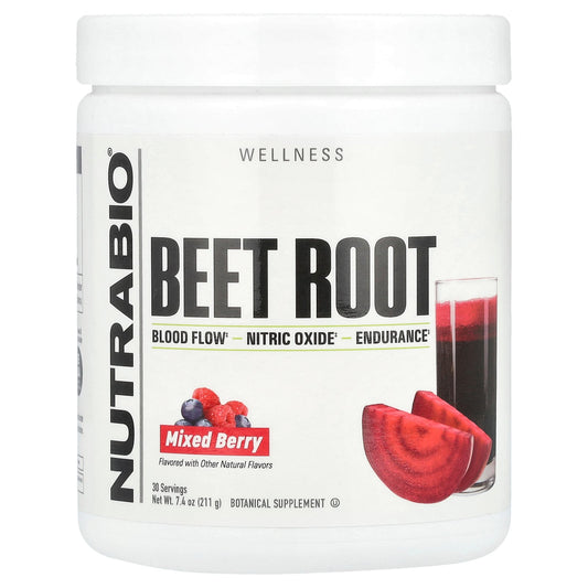 NutraBio, Beet Root, Mixed Berry, 7.4 oz (211 g)