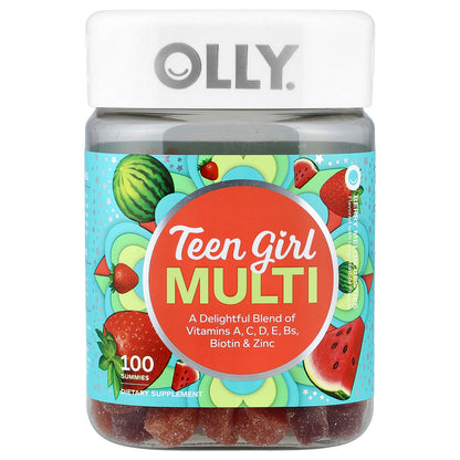 OLLY, Teen Girl Multi Gummies, Berry Melon Besties, 100 Gummies