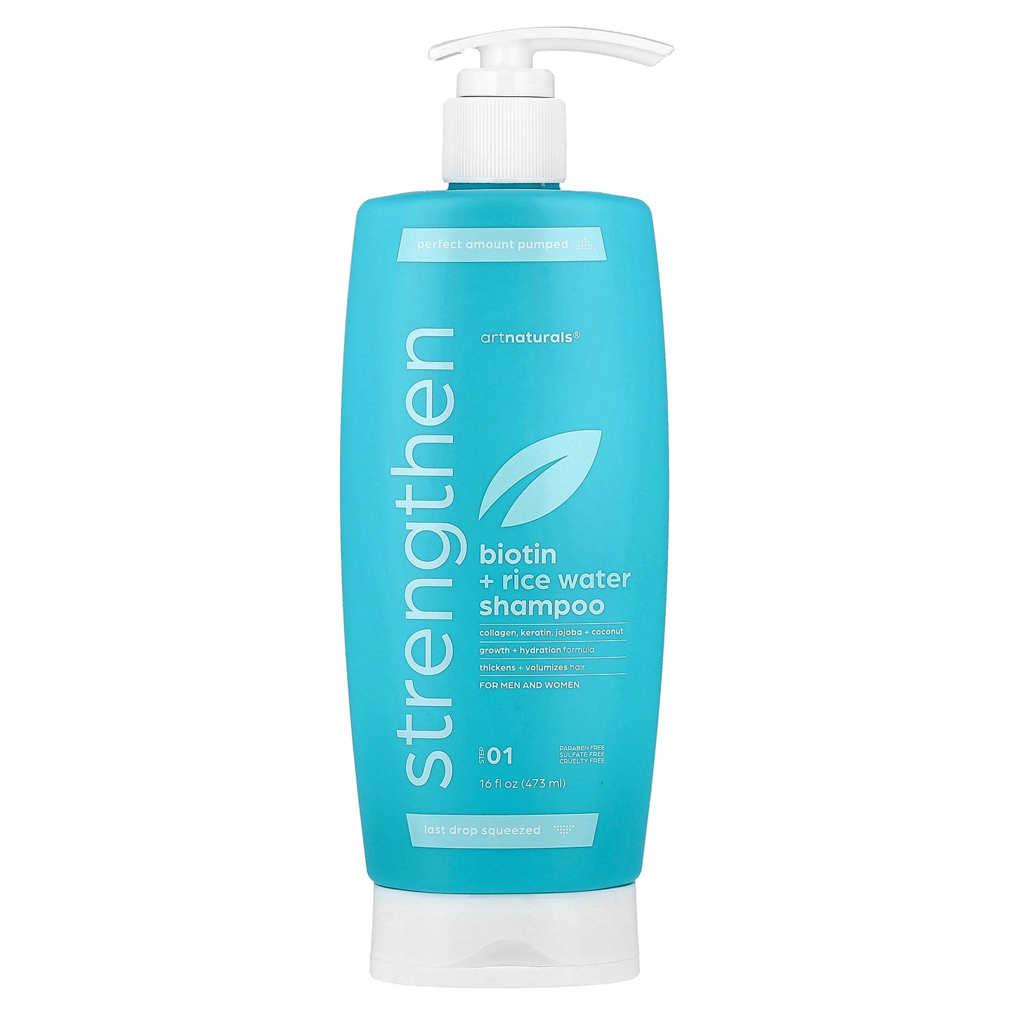 artnaturals, Biotin + Rice Water Strengthen Shampoo, For Men and Women, Step 01, 16 fl oz (473 ml)