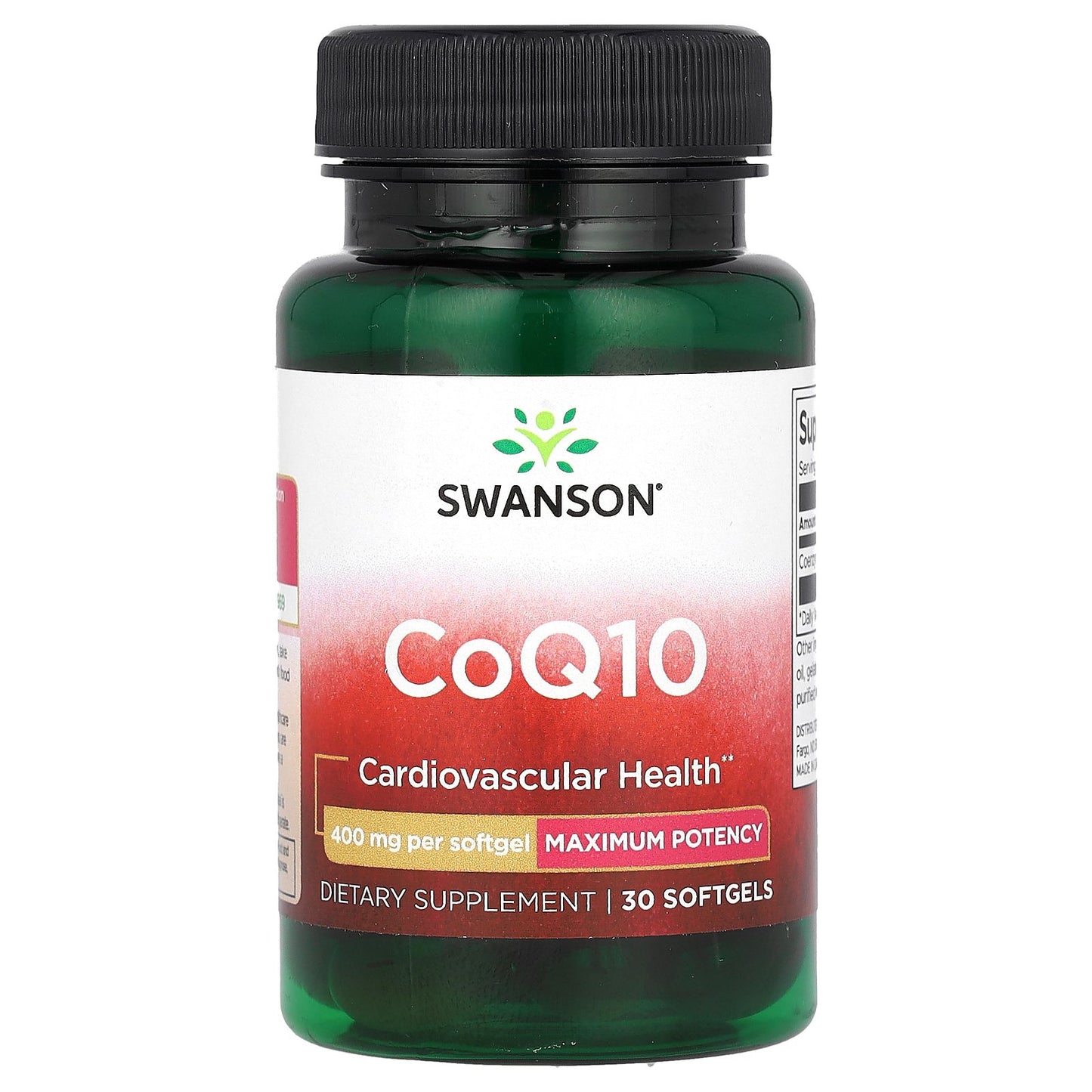 Swanson, CoQ10, Maximum Potency, 400 mg, 30 Softgels