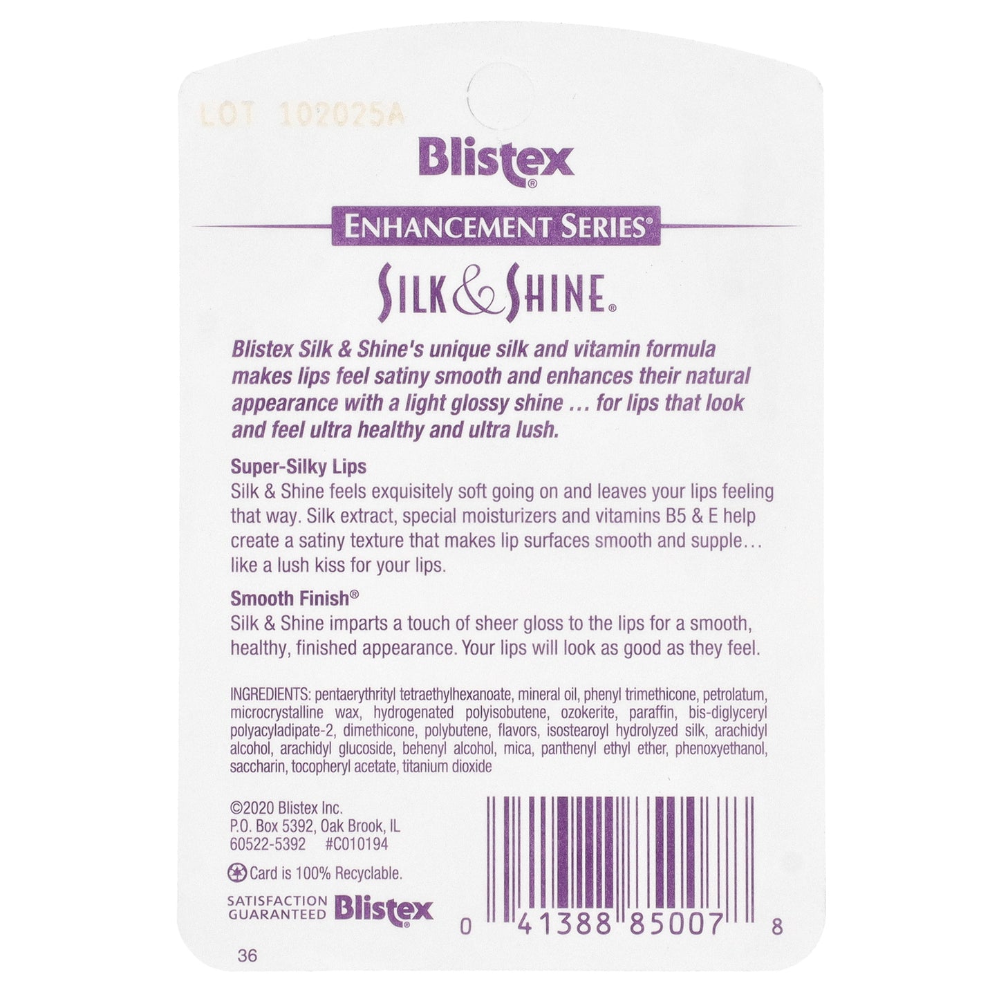 Blistex, Lip Moisturizer, Silk & Shine, 0.13 oz (3.69 g)