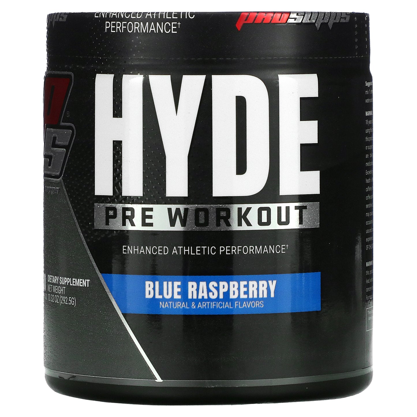 ProSupps, Hyde Pre Workout, Blue Raspberry, 10.32 oz (292.5 g)