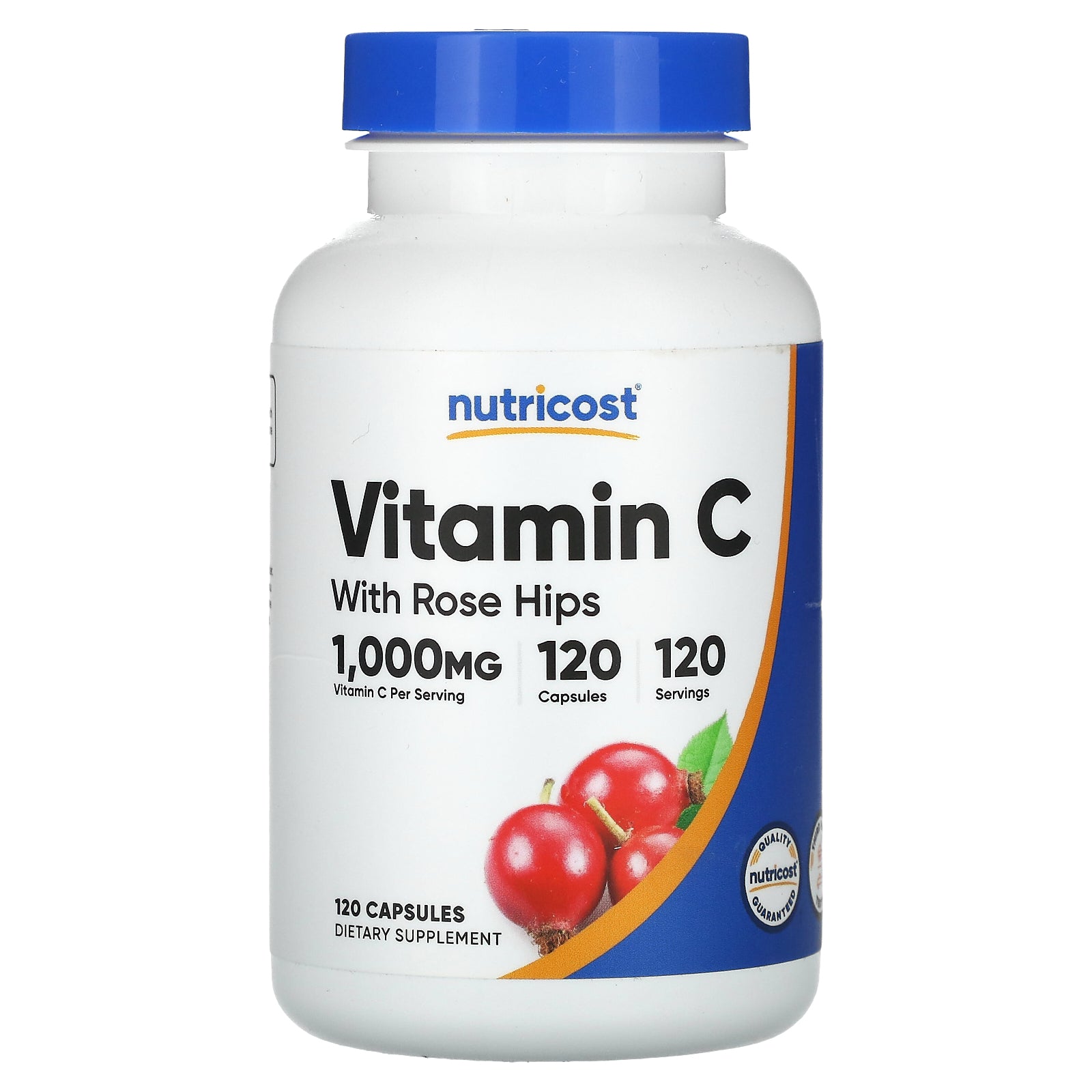 Nutricost, Vitamin C With Rose Hips, 1,000 mg, 120 Capsules