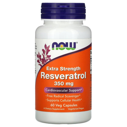 NOW Foods, Extra Strength Resveratrol, 350 mg, 60 Veg Capsules