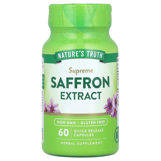 Nature's Truth, Supreme Saffron Extract, 60 Quick Release Capsules (88.5 mg per Capsule)