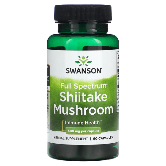 Swanson, Full Spectrum Shiitake Mushroom, 500 mg, 60 Capsules