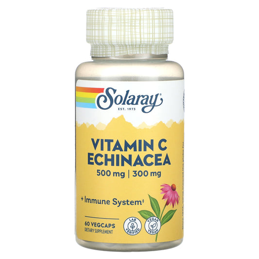 Solaray, Vitamin C, Echinacea, 60 VegCaps