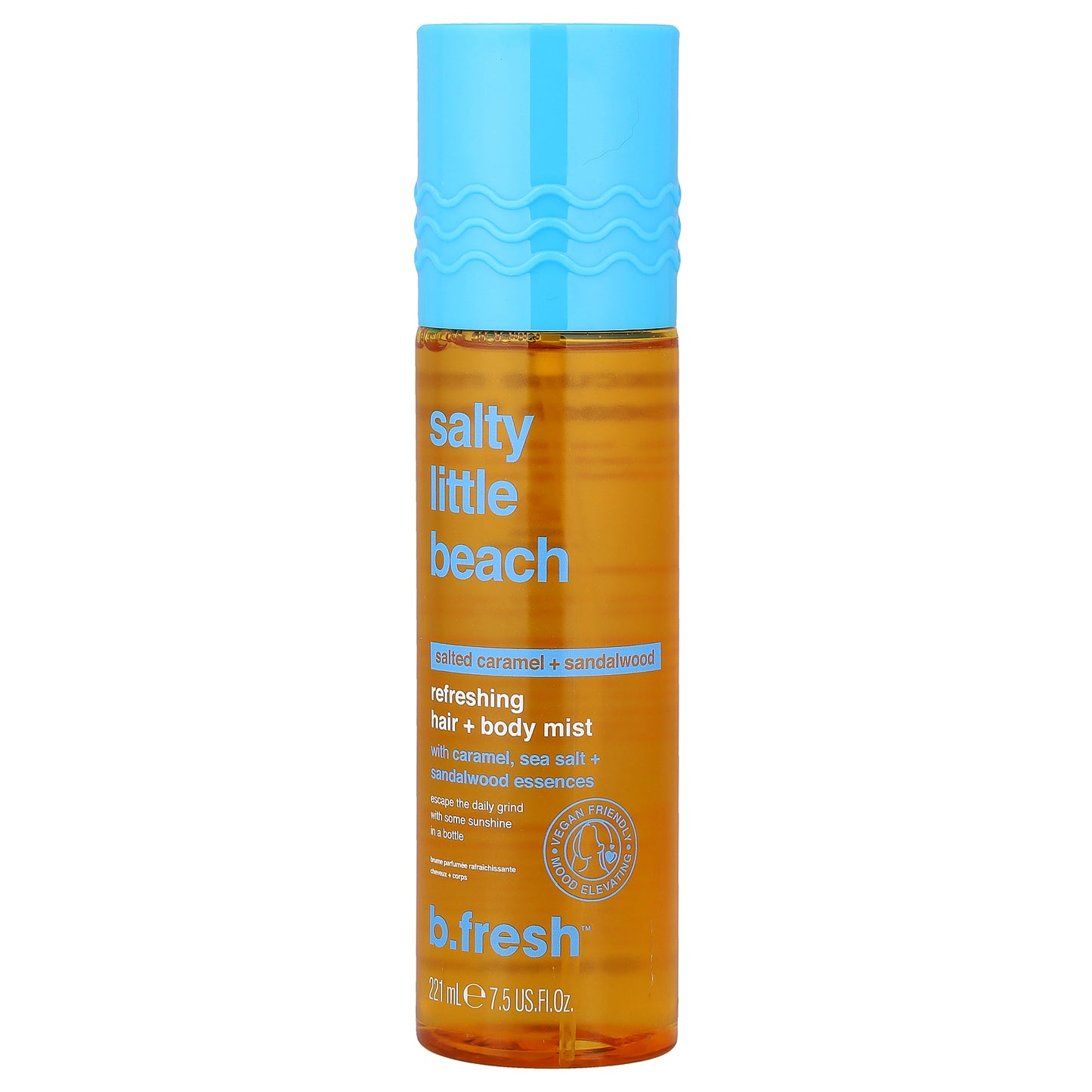 b.fresh, Salty Little Beach, Refreshing Hair + Body Mist, Salted Caramel + Sandalwood, 7.5 fl oz (221 ml)