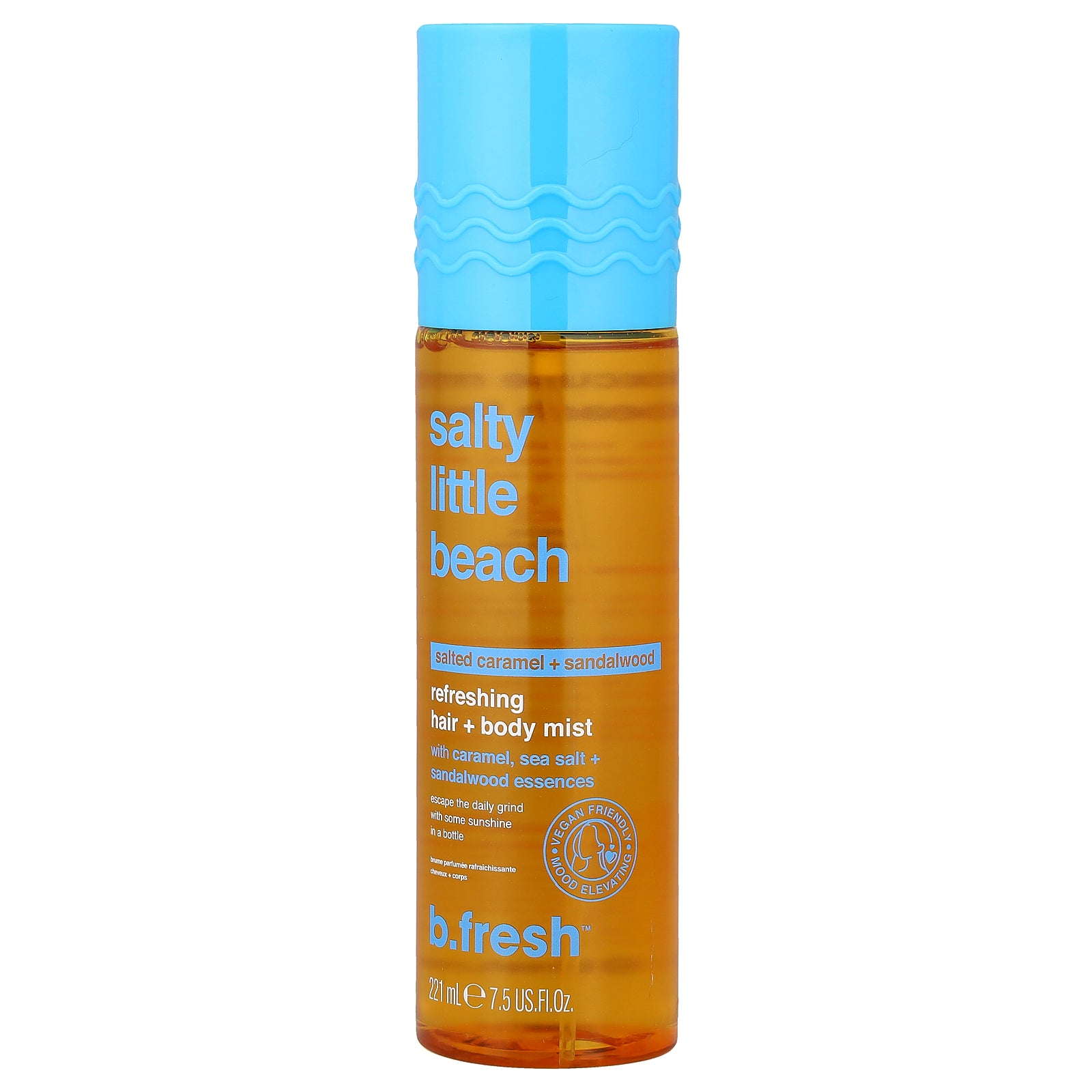 b.fresh, Salty Little Beach, Refreshing Hair + Body Mist, Salted Caramel + Sandalwood, 7.5 fl oz (221 ml)