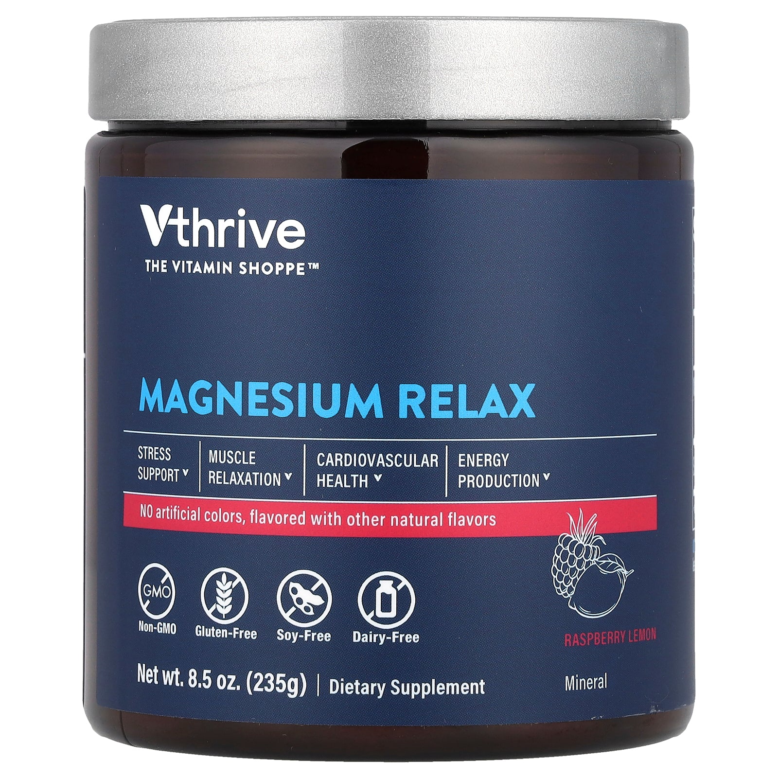 Vthrive, Magnesium Relax, Raspberry Lemon, 8.5 oz (235 g)