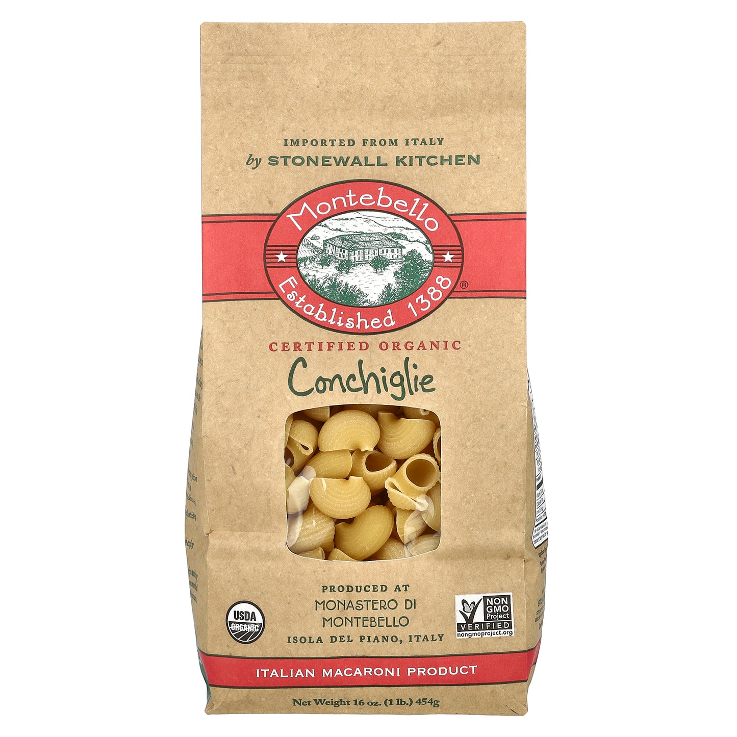 Montebello, Organic Conchiglie, 16 oz (454 g)