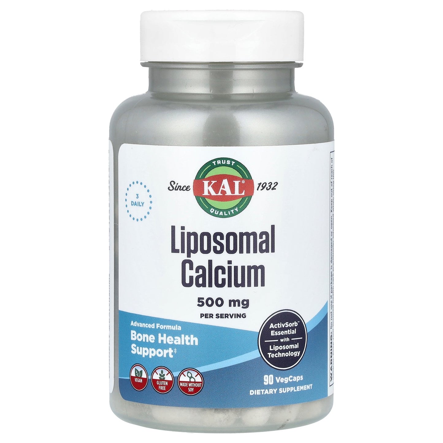 KAL, Liposomal Calcium, 90 VegCaps (166.6 mg per Capsule)