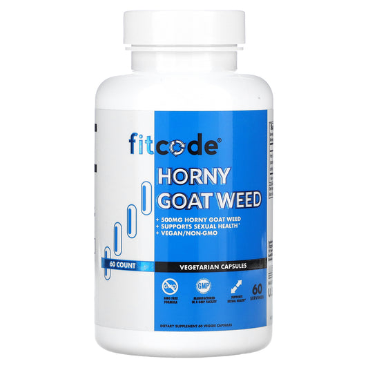 fitcode, Horny Goat Weed, 500 mg, 60 Veggie Capsules