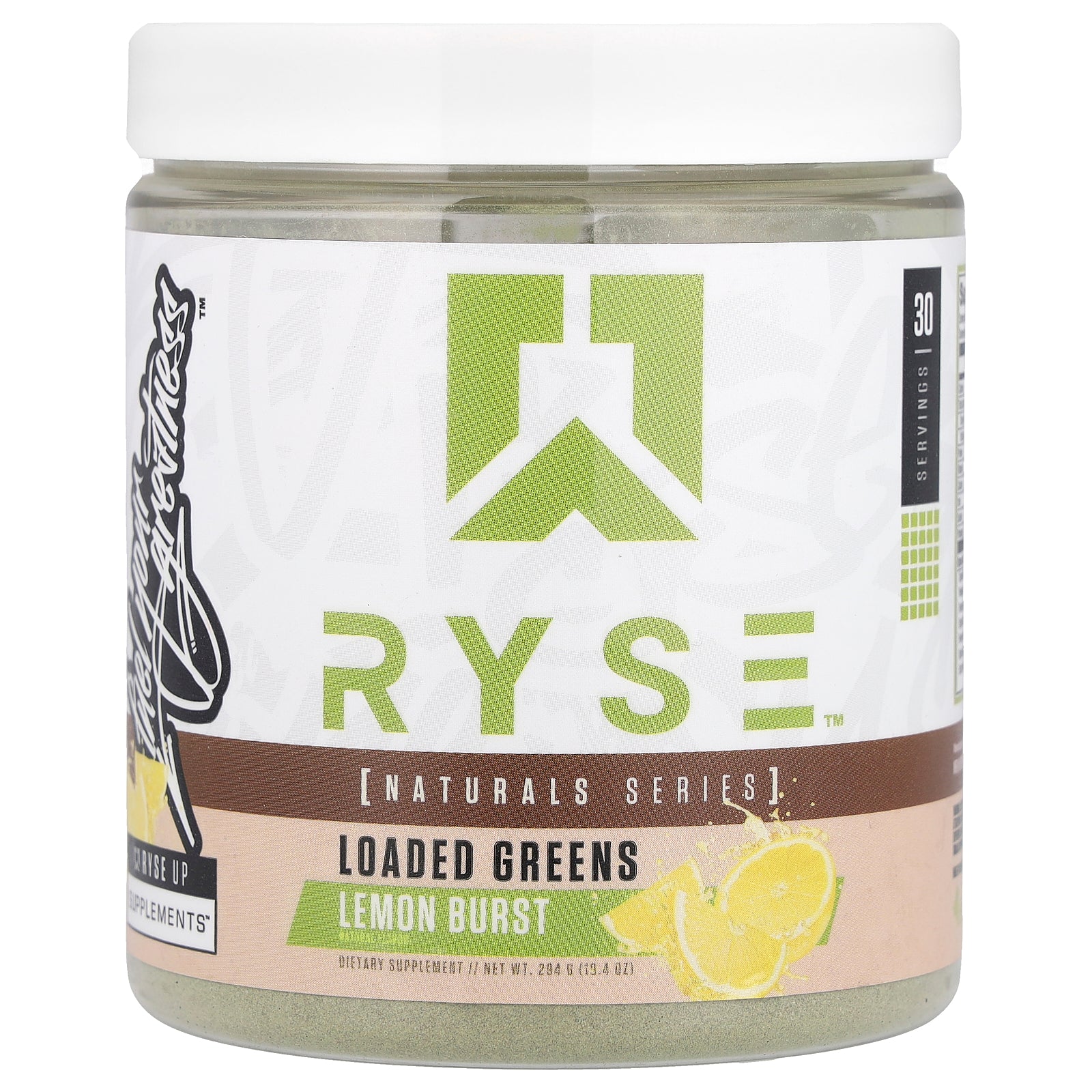 RYSE, Natural Series, Loaded Greens, Lemon Burst, 10.4 oz (294 g)