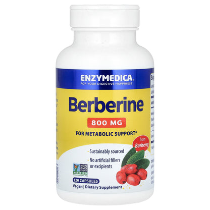 Enzymedica, Berberine, 800 mg, 120 Capsules (400 mg per Capsule)