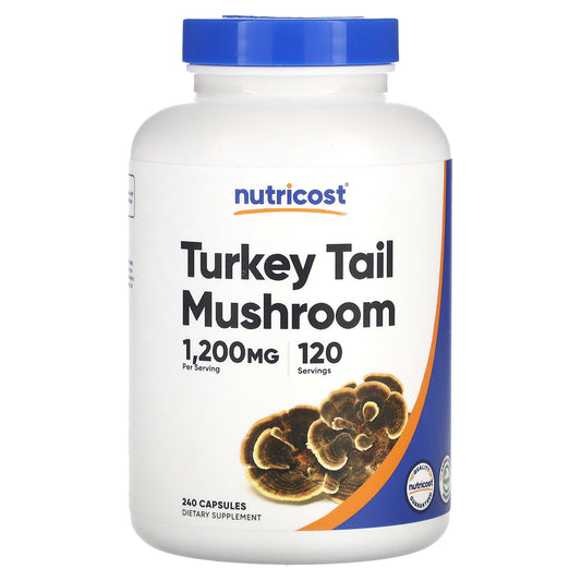 Nutricost, Turkey Tail Mushroom, 240 Capsules (600 mg per Capsule)