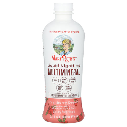 MaryRuth's, Liquid Nighttime Multimineral, Cranberry Dream, 32 fl oz (946 ml)