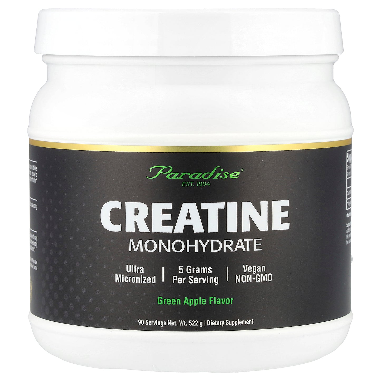 Paradise Herbs, Creatine Monohydrate, Green Apple, 522 g