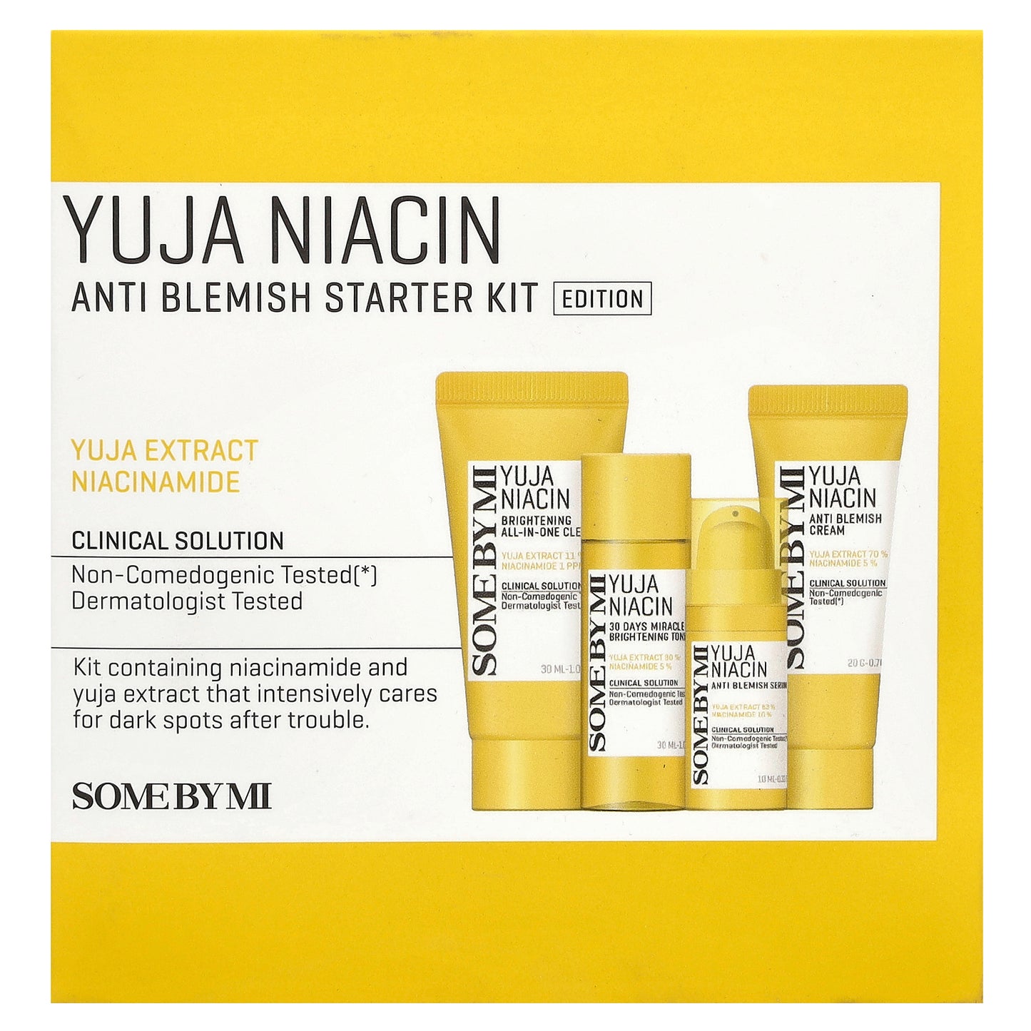 SOME BY MI, Yuja Niacin, Anti Blemish Starter Kit Edition, 4 Piece Kit