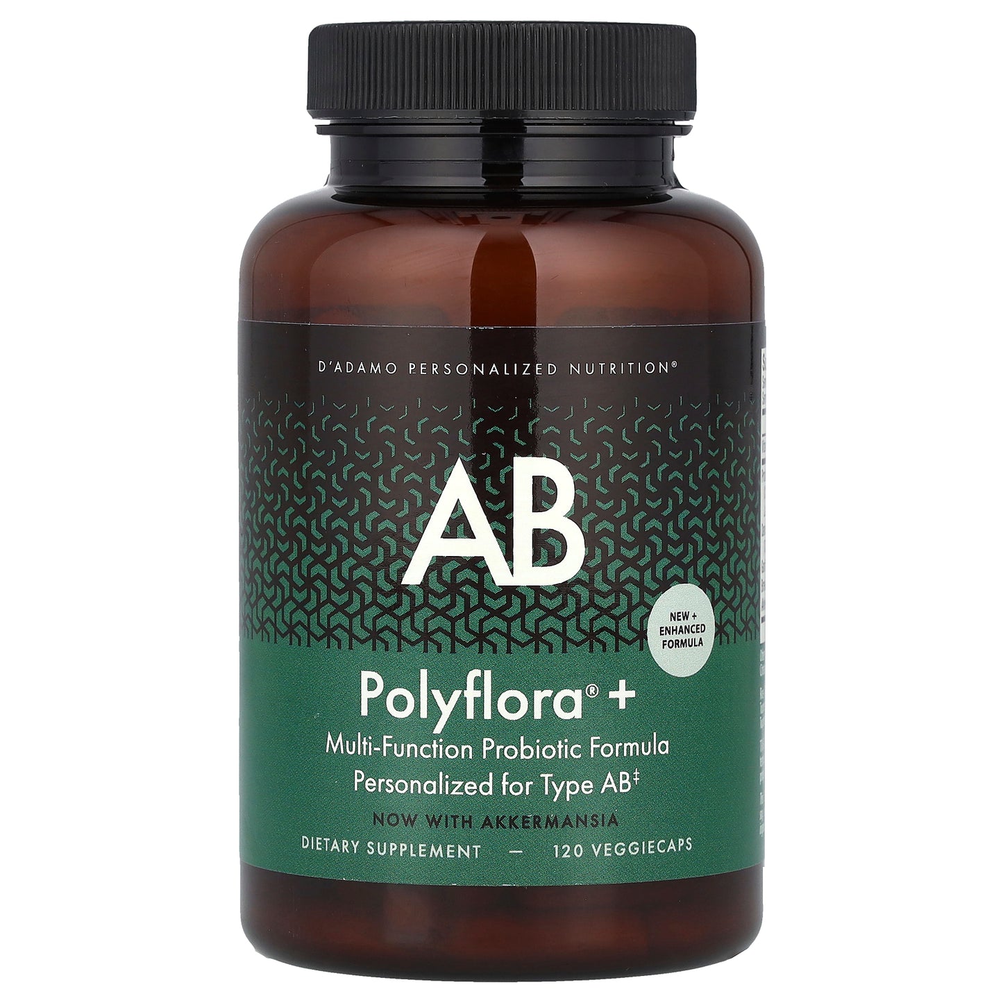 D'adamo, Polyflora®+ AB, Multi-Function Probiotic Formula , 120 VeggieCaps