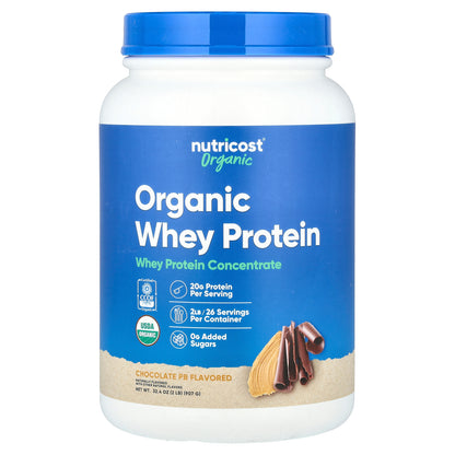 Nutricost, Organic Whey Protein, Chocolate PB, 2 lb (907 g)
