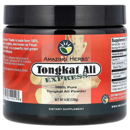 Amazing Herbs, Tongkat Ali Express Powder, 4 oz (120 g)