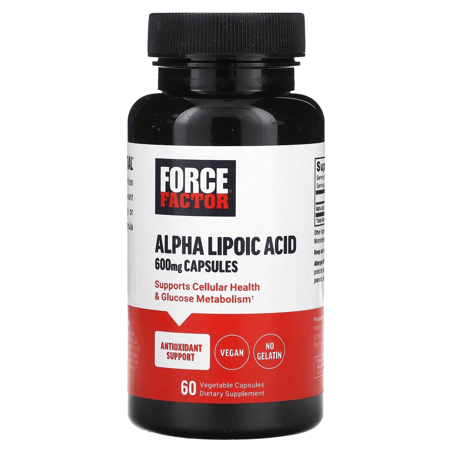 Force Factor, Alpha Lipoic Acid, 600 mg, 60 Vegetable Capsules