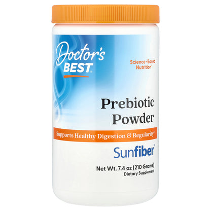 Doctor's Best, Prebiotic Powder, Sunfiber®, Unflavored, 7.4 oz (210 g)