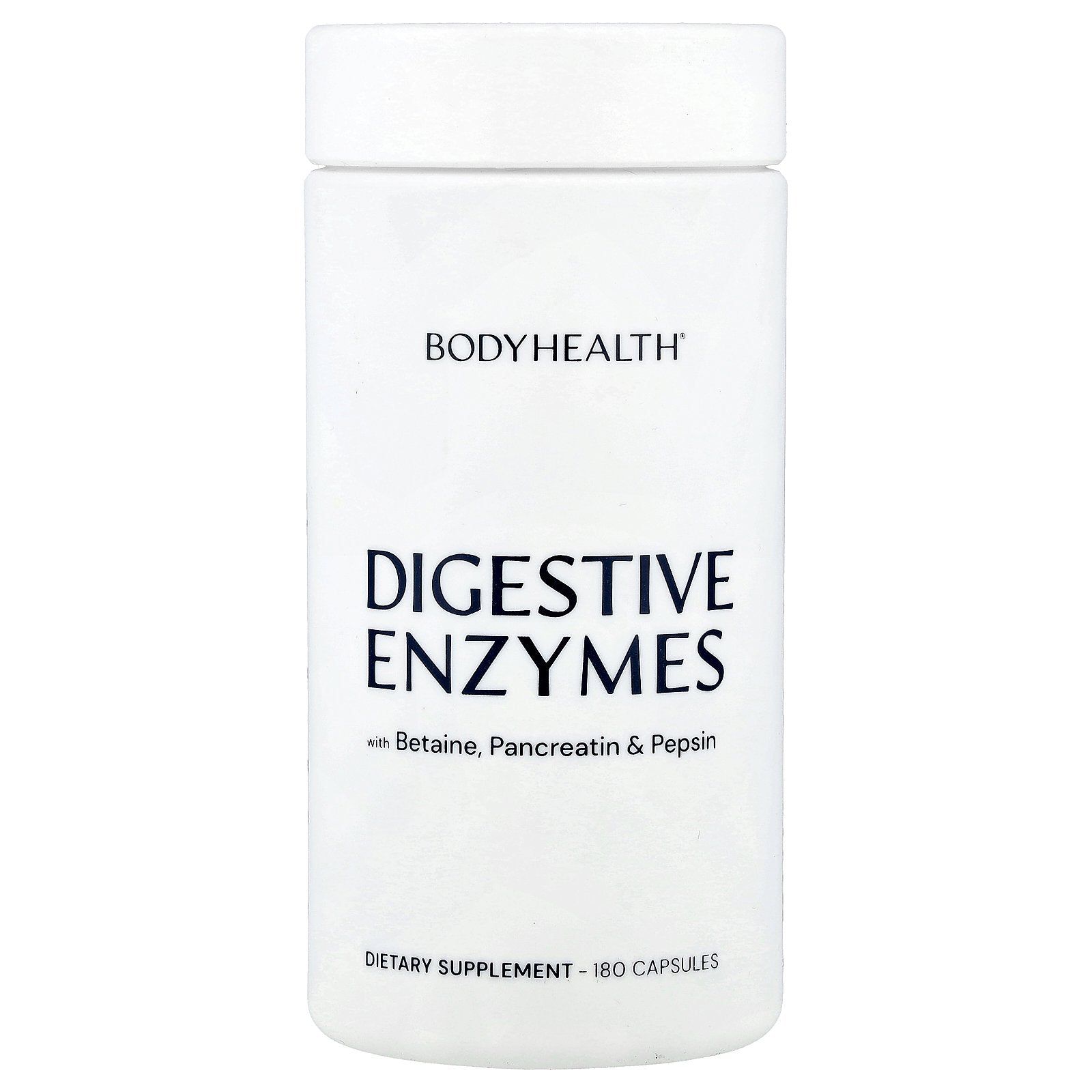 BodyHealth, Digestive Enzymes With Betaine, Pancreatin & Pepsin, 180 Capsules