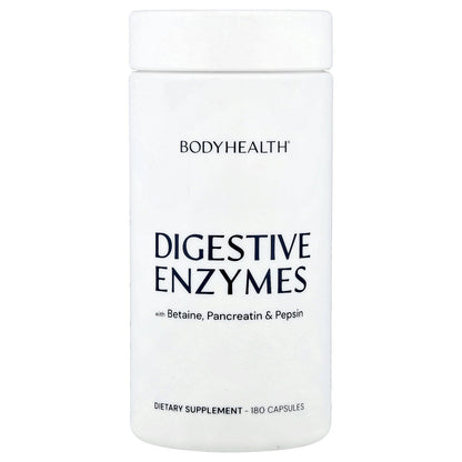 BodyHealth, Digestive Enzymes With Betaine, Pancreatin & Pepsin, 180 Capsules