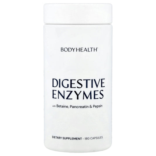BodyHealth, Digestive Enzymes With Betaine, Pancreatin & Pepsin, 180 Capsules