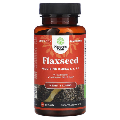 Nature's Craft, Flaxseed, 1,000 mg, 60 Softgels
