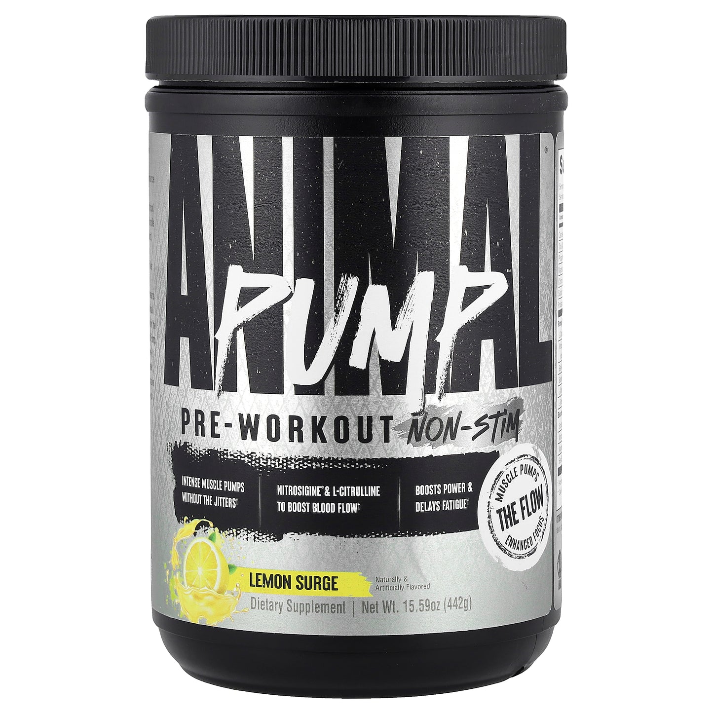 Animal, Pump™ Pre-Workout, Non-Stim, Lemon Surge, 15.59 oz (442 g)