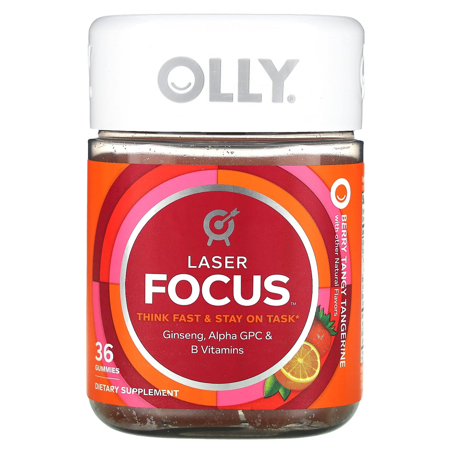 OLLY, Laser Focus Gummies, Berry Tangy Tangerine, 36 Gummies