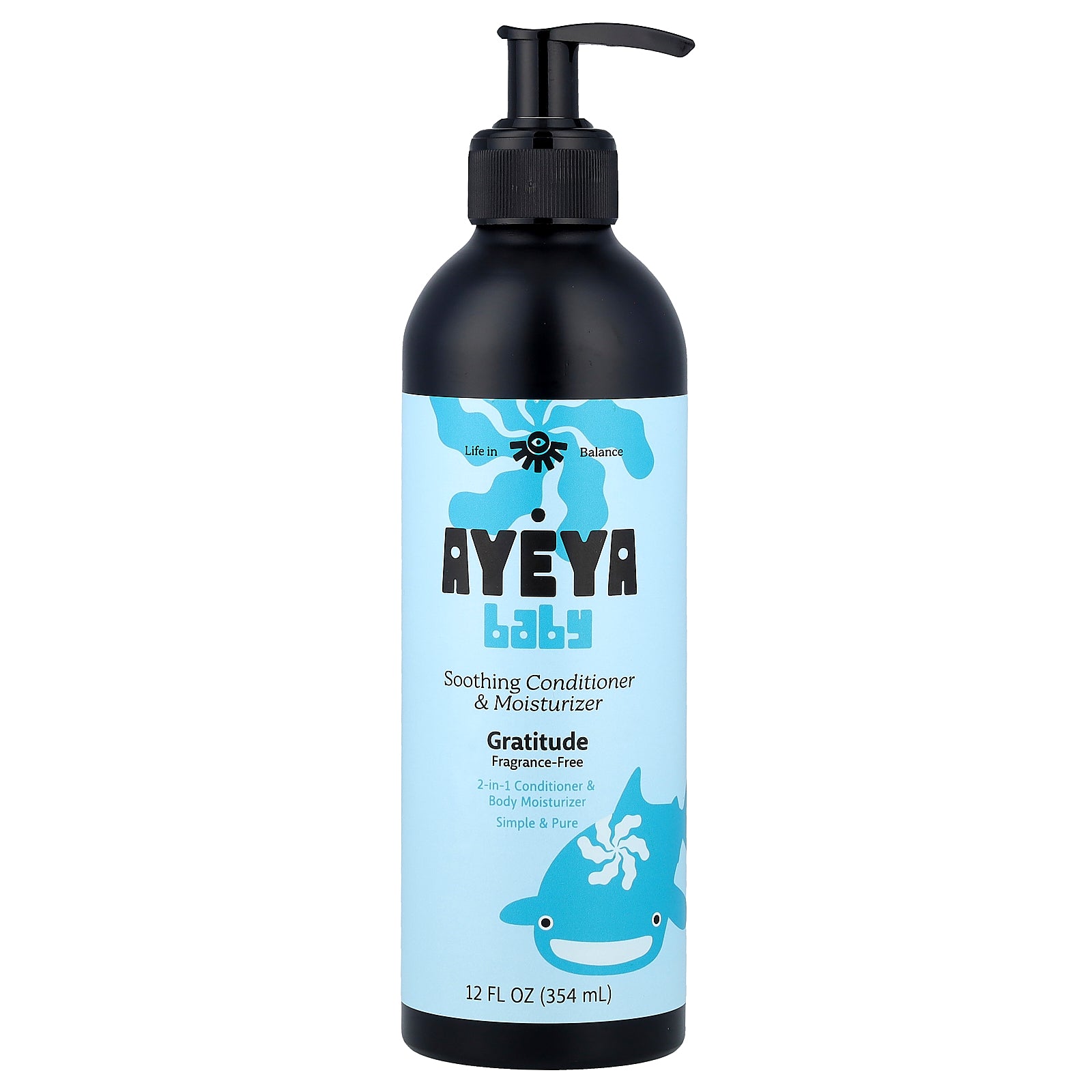 Ayeya, Baby, Soothing Conditioner & Moisturizer, Fragrance-Free, 12 fl oz (354 ml)